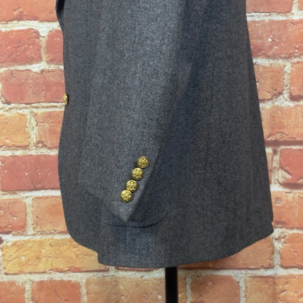 Neil Martin for The Broadway Vintage 1990's 100% Wool Sport Coat‎ Gray 44L Gold
